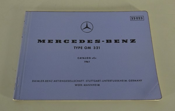 Bildkatalog / Ersatzteilkatalog Mercedes-Benz Dieselmotor OM 321 Stand 11/1961