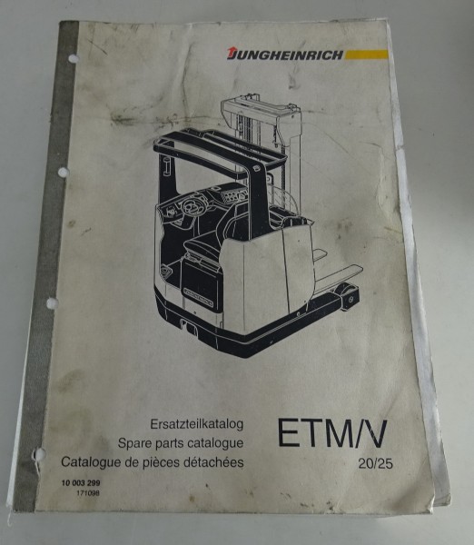 Teilekatalog / Parts Catalog Jungheinrich Elektrogabelstapler ETM/V Bj. 1999