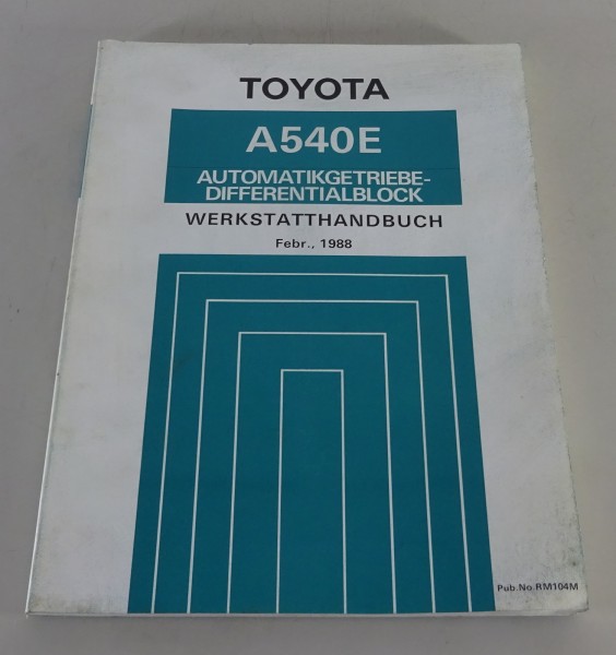 Werkstatthandbuch Toyota Automatikgetriebe-Differentialblock A540E Stand 02/1988