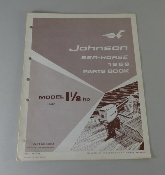 Teilekatalog OMC Johnson Outboards 1.5 PS Models von 1969