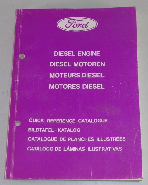 Teilekatalog / Bildteilekatalog Ford Diesel Motor 2,4l für Transit, Granada 1980