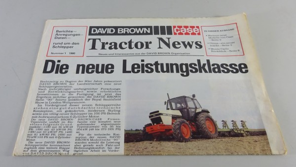 Prospekt / Broschüre David Brown Tractor News Stand 1980