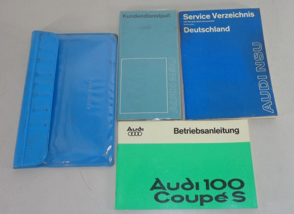 Bordmappe + Betriebsanleitung Audi 100 Coupé S C1 von 08/1975