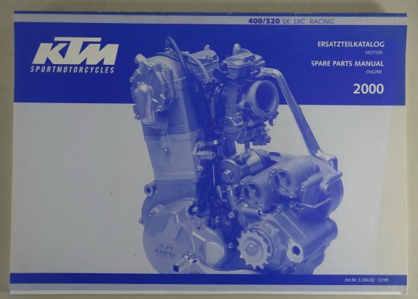 Teilekatalog Motor KTM 400 / 520 SX / EXC Racing Modelljahr 2000