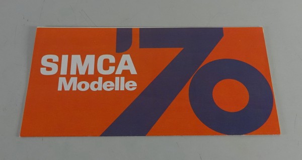 Prospekt / Programm Simca 1000 / 1100 / 1301 / 1501 / 1200 S von 1976