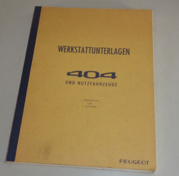 Werkstatthandbuch Peugeot 404 Cabrio, Coupe, Berline 1. Nachtrag von 11/1966