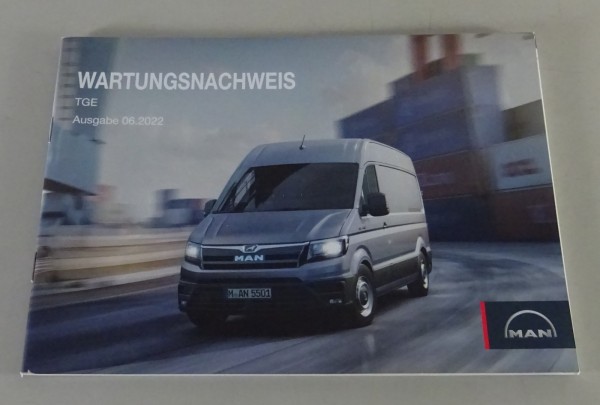 Scheckheft / Wartungsnachweis blanko MAN Transporter TGE Stand 06/2022