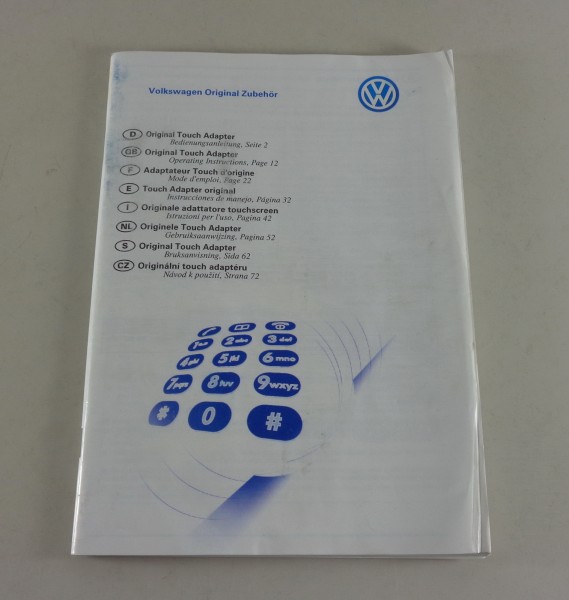 Betriebsanleitung / Handbuch VW Touchscreen Telefon Stand 01/2009