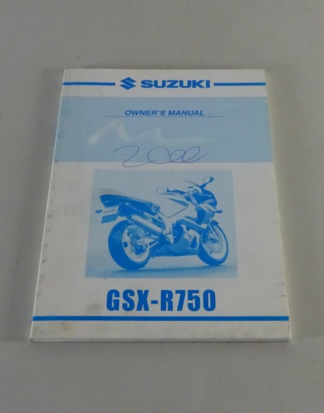 Owners Manual / Handbook Suzuki GSX-R 750 Stand 01/2000