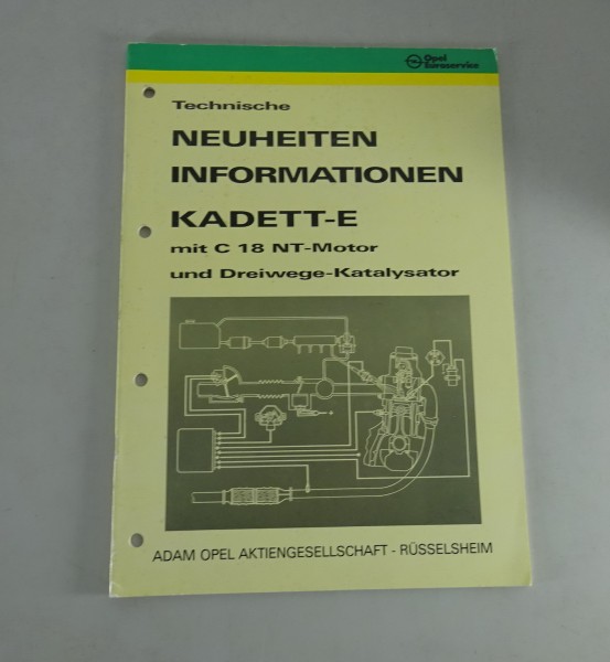 Technische Informationen Opel Kadett E mit C18 NT-Motor - Dreiwege-Katalysator