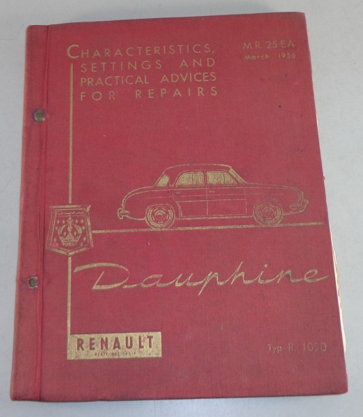 Workshop Manual Renault Dauphine Stand 03/1956