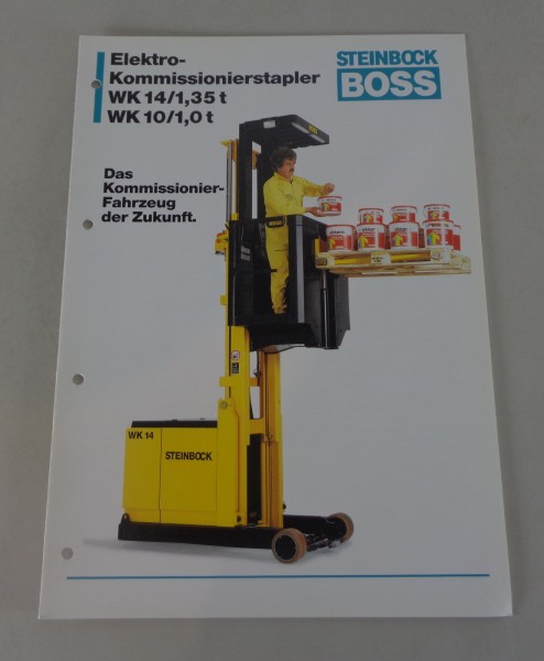 Prospekt Boss Steinbock Gabelstapler Elektro-Kommissionierstapler WK 14 & WK 10