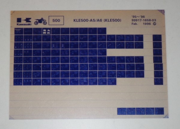 Microfich Ersatzteilkatalog Kawasaki KLE 500 A5 / A6 Model 1995-96 Stand 02/96