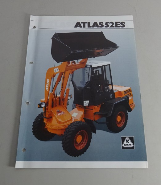 Prospekt / Broschüre Radlader Atlas 52ES Deutz-Dieselmotor 59 PS Stand 11/1996