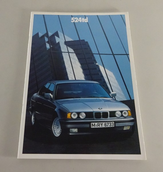 Opuscolo BMW Serie 5 E34 524td edizione 01/1989