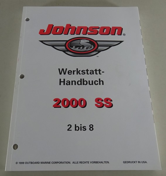 Werkstatthandbuch Johnson Bootsmotoren 2000 SS | 2 bis 8 PS Stand 1999