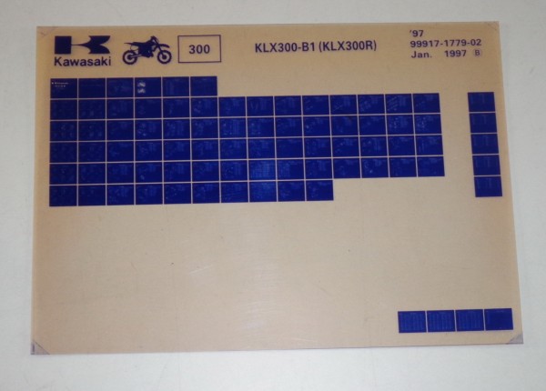 Microfich Ersatzteilkatalog Kawasaki KLX 300 R / KLX 300 B1 Model 97 Stand 01/97