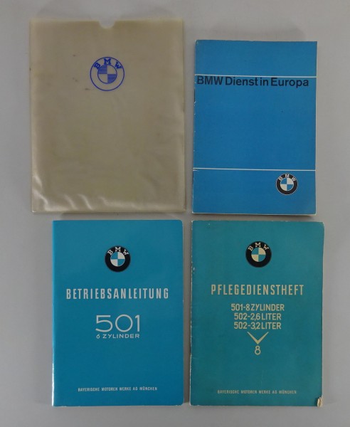 Bordmappe + Betriebsanleitung BMW 501 Barockengel Sechszylinder Stand 05/1957