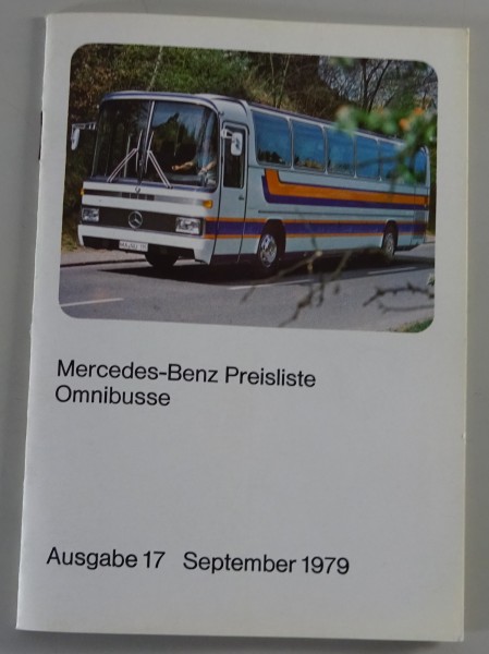 Preisliste Mercedes-Benz Omnibus Ausgabe Nr.: 17 Stand 02/1979