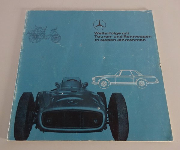 Prospekt Mercedes-Benz Touren und Rennwagen in sieben Jahrzehnten Stand 1964