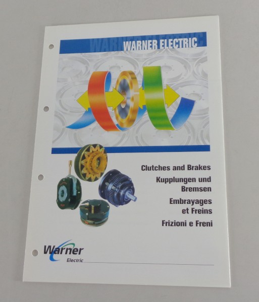 Prospekt Warner Kupplungen und Bremsen für Gabelstapler von 2001