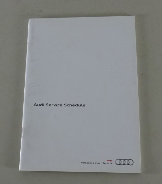 Service Schedule Audi A3 A4 A5 A6 A7 A8 R8 TT Q3 Q5 Q7 empty! from 11/2010