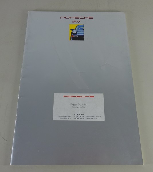 Prospekt Porsche 911 Carrera 2 / 4 / Turbo Typ 964 Stand Modelljahr 1993