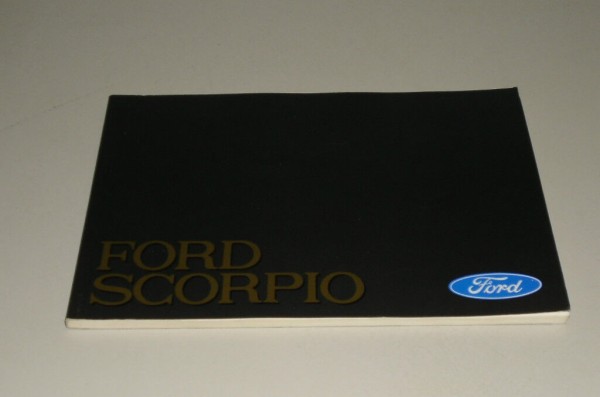 Betriebsanleitung Handbuch Ford Scorpio Stand 08/1986