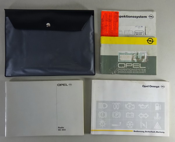 Bordmappe + Betriebsanleitung Opel Omega A Limousine + Caravan + 3000 Stand 1990