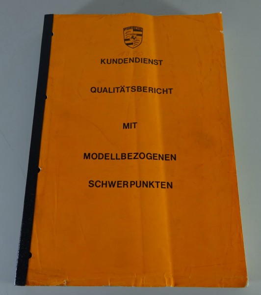 Werkstatthandbuch Porsche 911 Turbo, 924, 928 Kundendienst Qualitätsbericht 1980