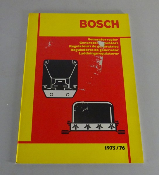 Teilekatalog / Katalog Bosch Generatorregler für PKW und NFZ Stand 1975/76