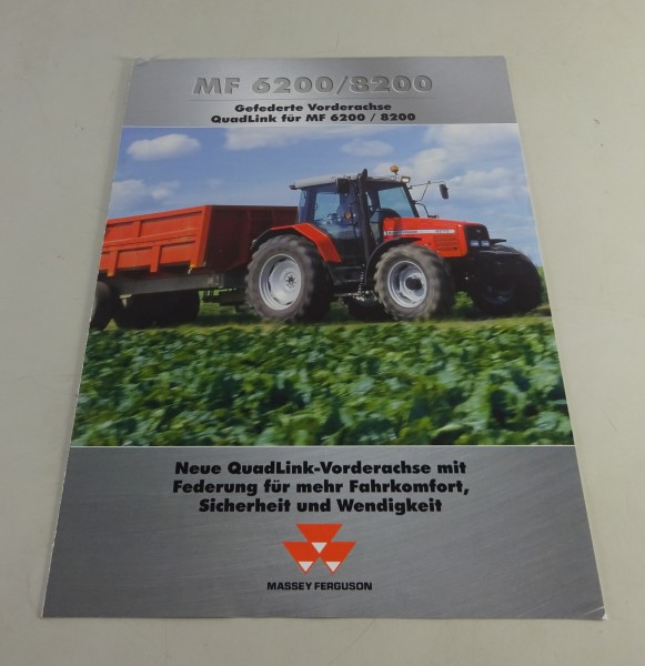 Prospekt Massey Ferguson gefederte QuadLink-Vorderachse MF 6200 / 8200 v. 9/2000