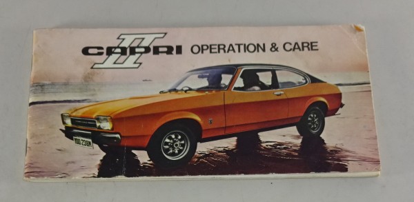 Betriebsanleitung / Handbuch Ford Capri II Stand 12/1973