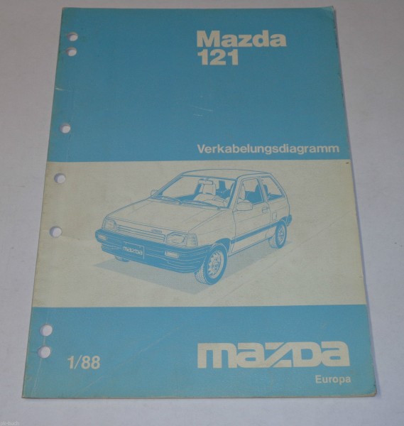 Werkstatthandbuch Mazda 121 Elektrik / Schaltpläne / Verkabelung, Stand 01/1988