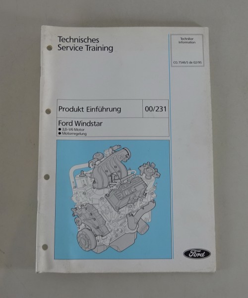 Technische Information Service Training Ford Windstar 3,0-V6 Motor Stand 02/1995