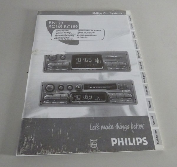 Betriebsanleitung Philips Autoradio RNI29 / RCI69 / RCI89 02/1997