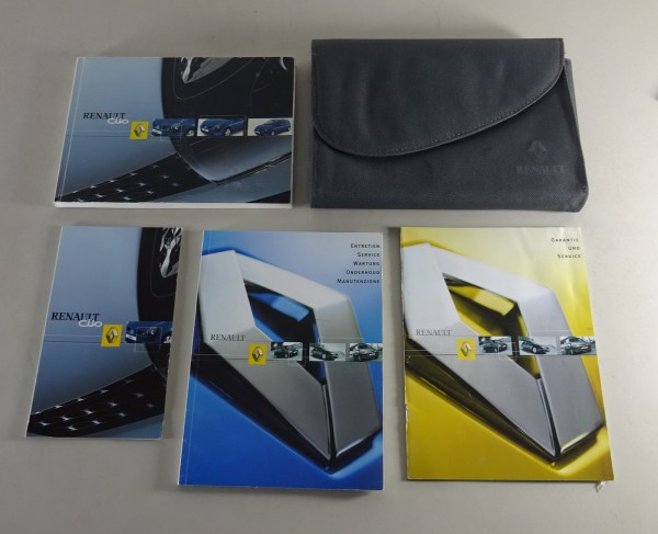 Bordmappe + Betriebsanleitung Renault Clio Stand 08/2001