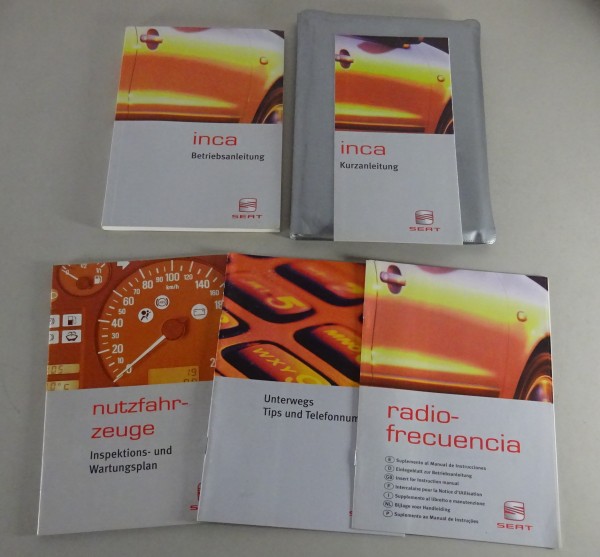 Bordmappe mit Betriebsanleitung / Handbuch Seat Inca Stand 07/2000