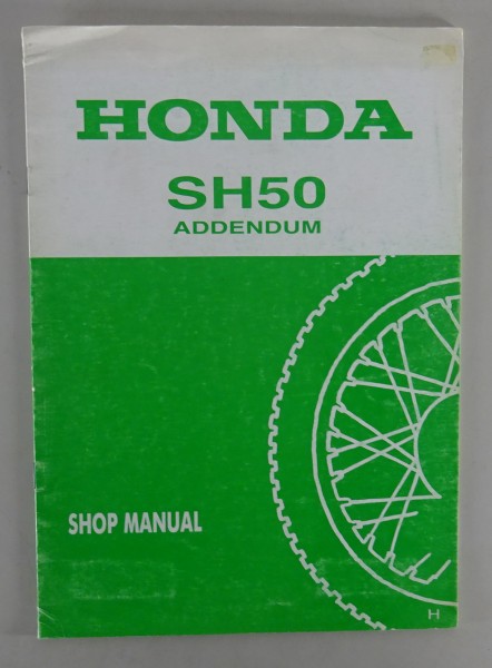 Workshop Manual / Shop Manual supplement Honda SH50