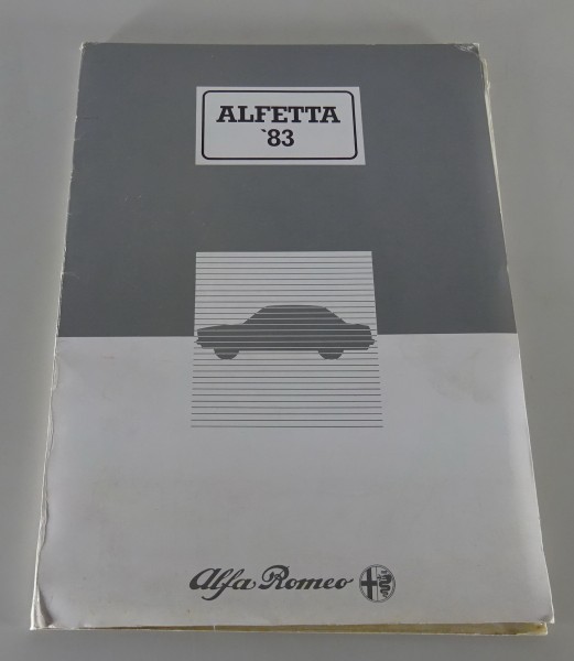 Pressemappe + Pressefotos Alfa Romeo Alfetta Benziner und Turbo Diesel v. 1983