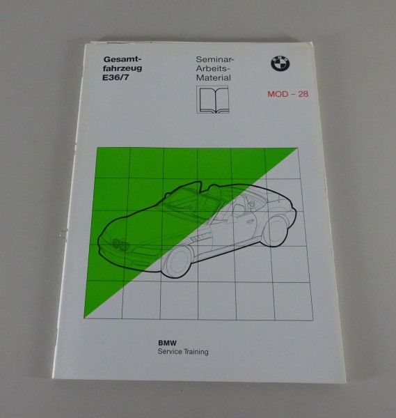 Schulungsunterlage / Seminar BMW Z3 E36/7 Gesamtfahrzeug Stand 05/1995