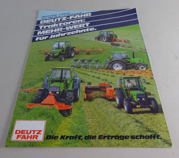 Prospekt / Broschüre Deutz - Fahr TraktorenProgramm Stand 01/1984