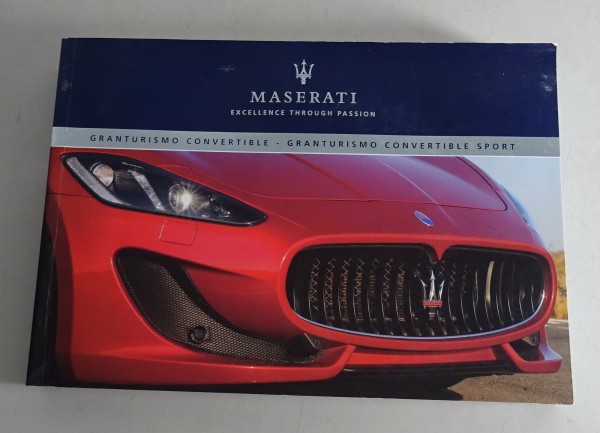 Betriebsanleitung / Handbuch Maserati Granturismo Convertible - Sport Stand 2014