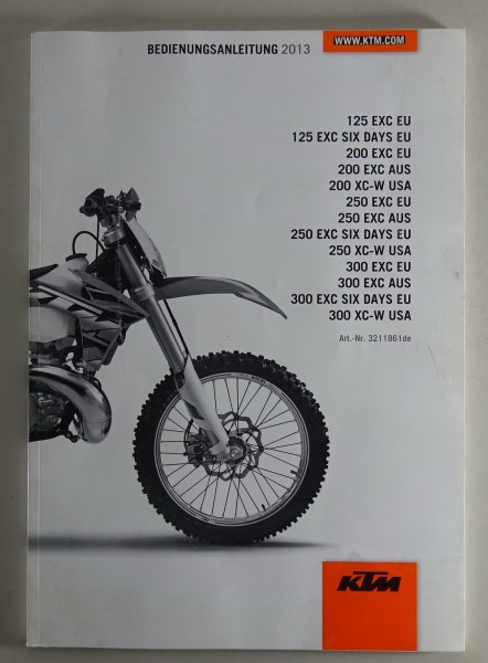 Betriebsanleitung KTM 125 EXC EU / 125 EXC Six Days / etc. Modelljahr 2013