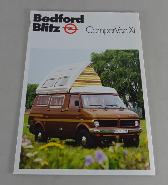 Prospekt / Broschüre Opel Bedford Blitz Camper Van XL Ausgabe von 1979