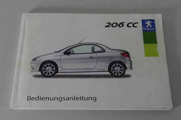 Betriebsanleitung / Handbuch Peugeot 206 CC Cabrio Stand 02/2003