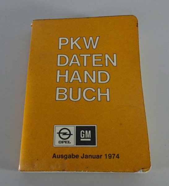 Daten-Handbuch Opel Verkäufer Stand 01/1974