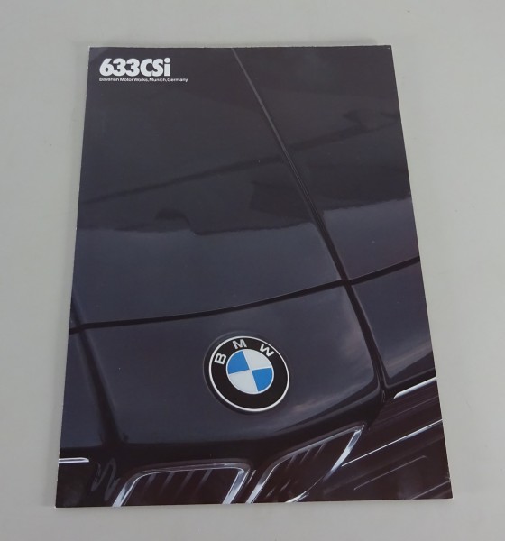 Prospectus / Brochure BMW 6 Series E24 633CSi US-Model Edition 02/1982