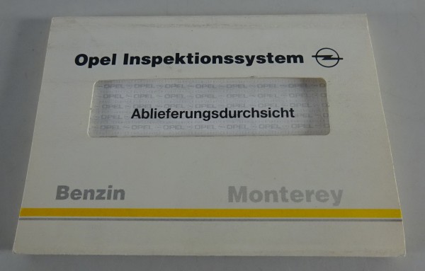 Scheckheft / Serviceheft blanko Opel Monterey (Benziner) Stand 05/1992