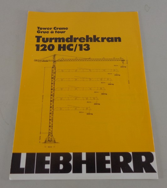 Datenblatt / Technische Beschreibung Liebherr Turmdrehkran 120 HC/13 von 12/1978